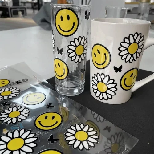 UV DTF Stickers In The Happiness Mood