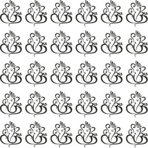 Ganesh Stickers In EP Metal Stickers Of God's Collection.-1.5-inch-scaled