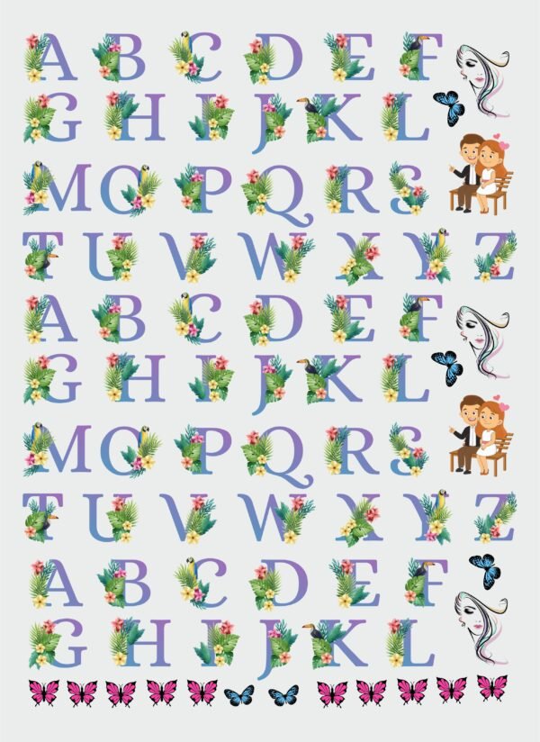 Premium UV DTF Stickers In Alphabets - Durable & Waterproof