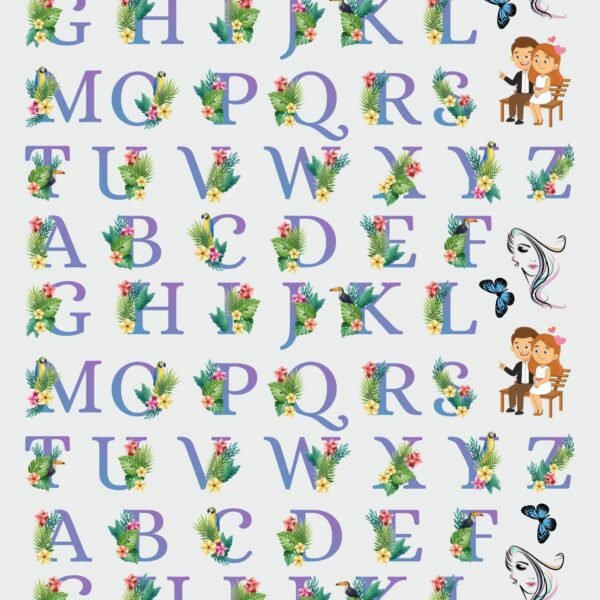 Premium UV DTF Stickers In Alphabets - Durable & Waterproof