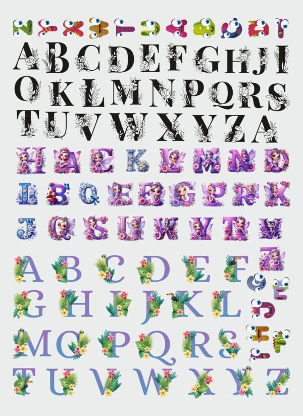 Waterproof & Durable UV DTF Stickers In Letter
