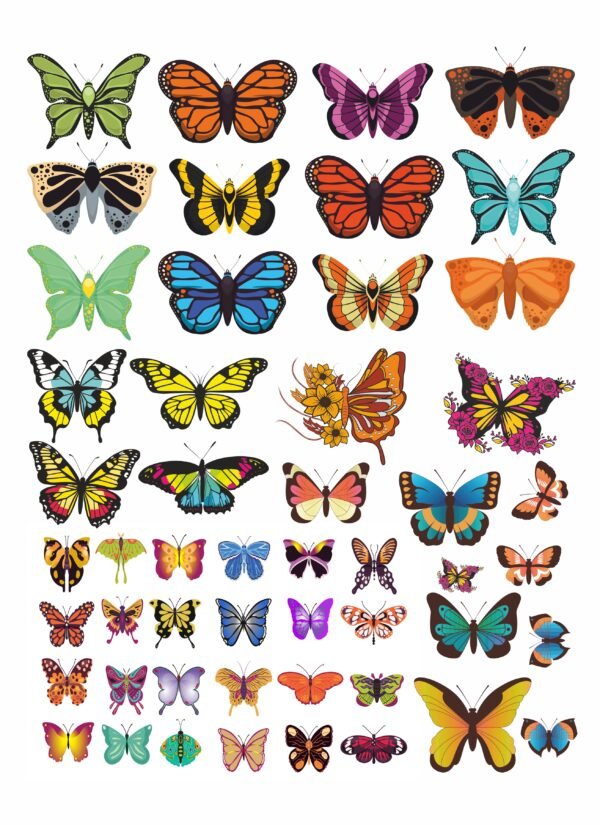 3D Butterfly Sticker in UV DTF Stickers