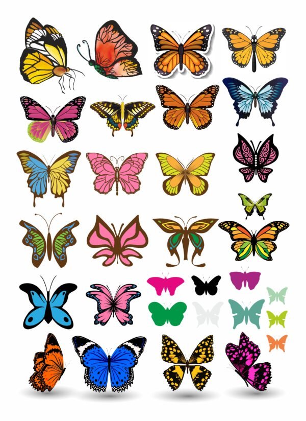 Butterfly UV DTF Stickers In Glossy