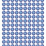 Rounded Eye Stickers In UV DTF .. Glossy Paper