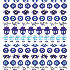 Aesthetic Evil Eye Sticker | UV DTF Stickers