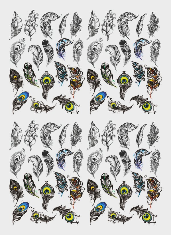 3D Artistic Feather Sticker's Bird | UV DTF
