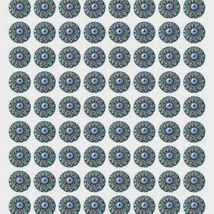 Rounded Peacock feather Stickers | Ultra Violet Printing (UV DTF)