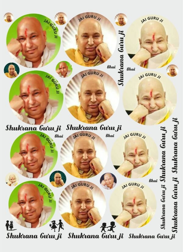 Shukrana Guru Jii | Nirmal Singh Maharaj UV DTF Stickers Pack 🌸✨