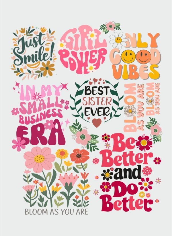 Motivational Quote Stickers | UV DTF Transfer Stickers