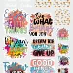 Positive Stickers In Quotes | (UV DTF)