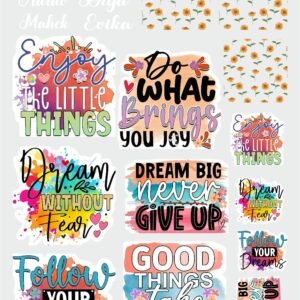 Positive Stickers In Quotes | (UV DTF)