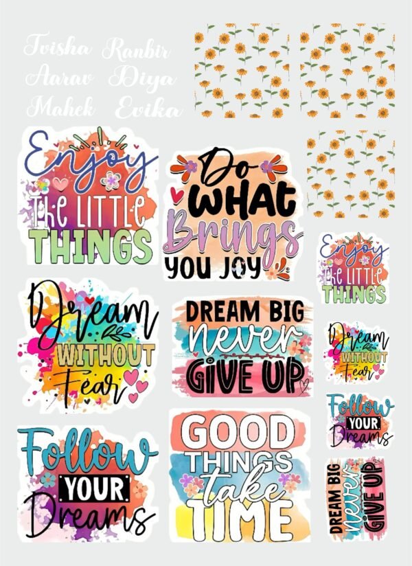 Positive Stickers In Quotes | (UV DTF)