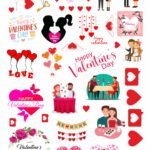 Valentine's Resin Art Stickers Sheet-2 | UV DTF 💖✨🌈 🎁 (Copy)