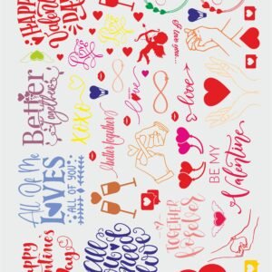 Valentine's Resin Art Stickers | UV DTF 💖✨🌈 🎁