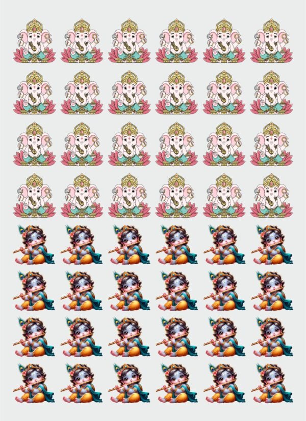 Shri Krishna (Kanha), OM ॐ & Ganesha Stickers | UV DTF Decals