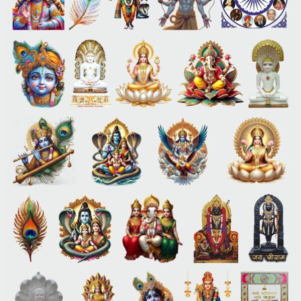 All Hindu Gods Sticker's Pack-3 | UV DTF Stickers | Bhakti Edition - Vedic God Sticker 🌸✨ (Copy)
