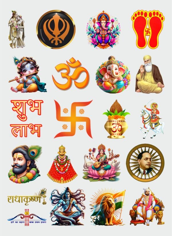 All Hindu Gods Sticker's Pack-6 | UV DTF Stickers | Bhakti Edition - Vedic God Sticker 🌸✨