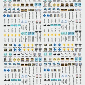 Electronics (Fan, T.V, DTH, A.C Etc) Stickers | UV DTF