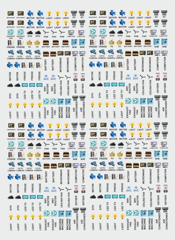 Electronics (Fan, T.V, DTH, A.C Etc) Stickers | UV DTF