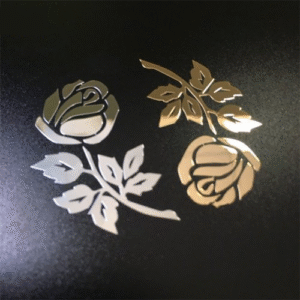 Gold Metal Sticker In 120 Microns