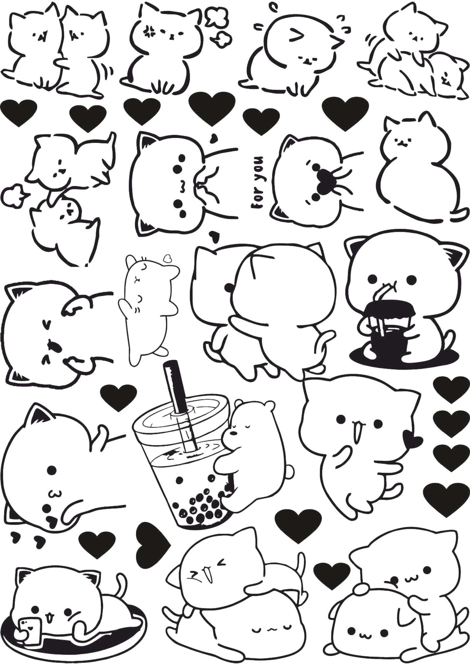 Shinny EP Metal Stickers Cuties, & Hello Kitty Decals