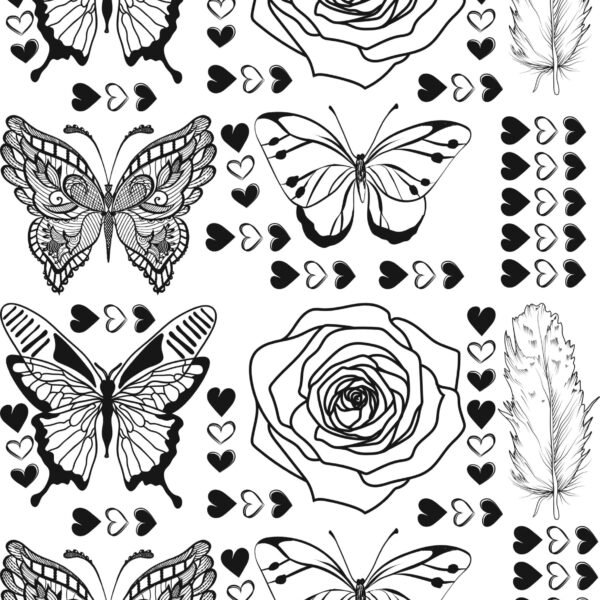 Premium Butterfly EP Metallic Stickers In Golden, Silver, Rose Gold, Copper, Black, & Chrome Stickers | Special For Die Cut & Resin Art
