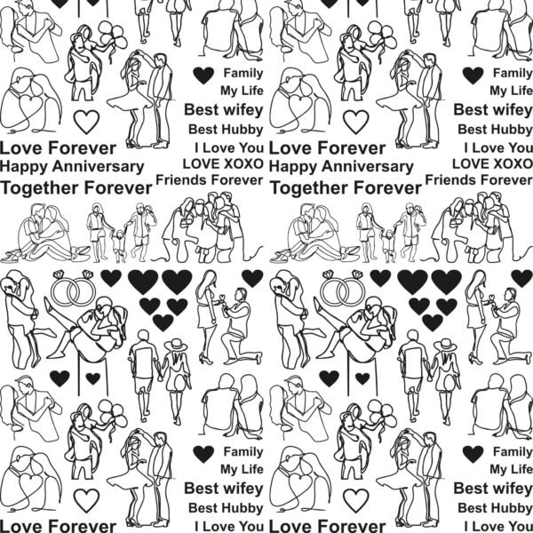 Girls Romantics Faces EP Metallic Stickers | Couples, Love Birds & Hearts Quotes