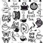 Luxury EP Metal Stickers | Coffee & Tea Cups, Wine Glasses, Tea Leaves