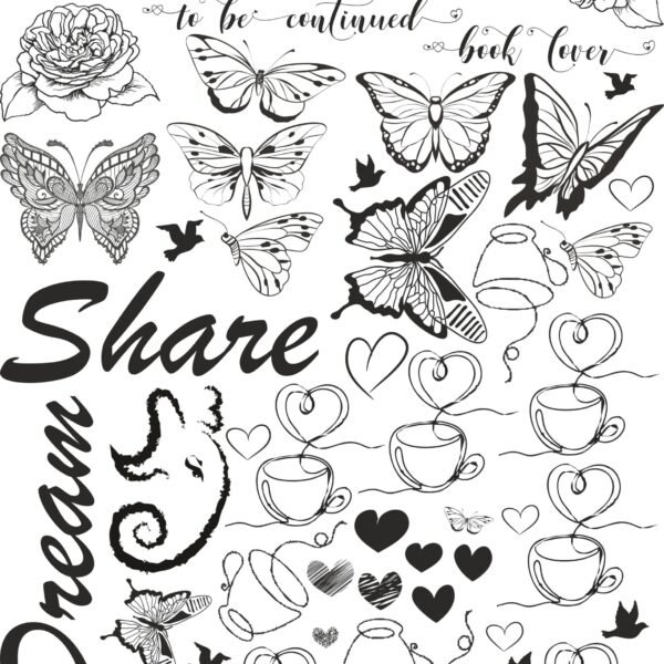 Artistic EP Metallic Labels Or Stickers | Nature & Flower Inspirations Series-1