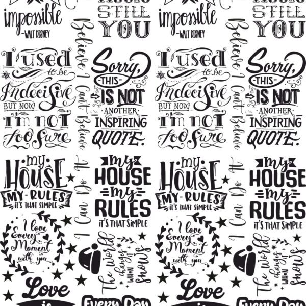 Inspirational, Motive Quotes All Variant Stickers | EP Metallic Decals