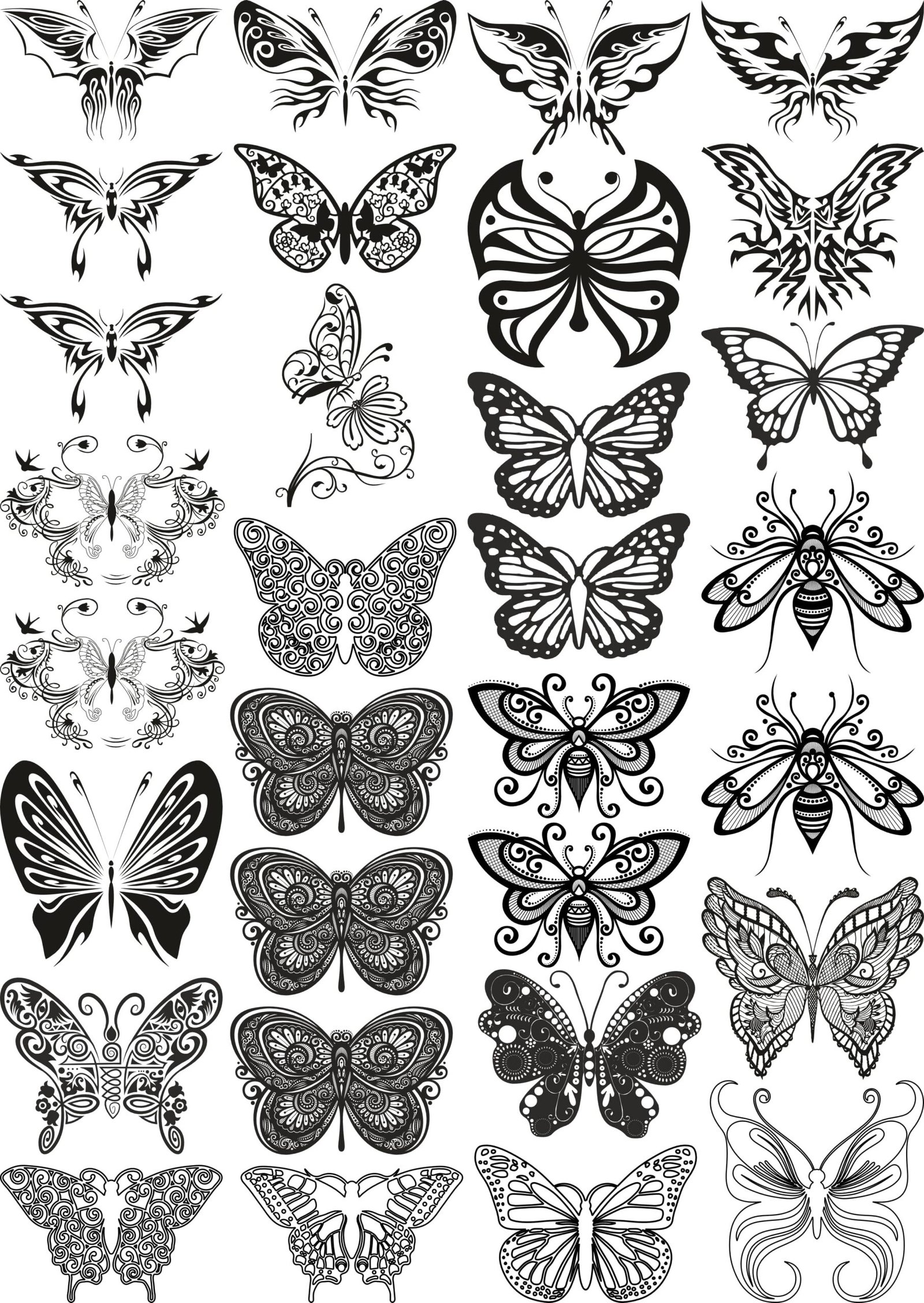 Premium Butterfly EP Metallic Stickers In Golden, Silver, Rose Gold, Copper, Black, & Chrome Stickers | Special For Die Cut & Resin Art Edition-2 Premium Butterfly EP Metallic Stickers In Golden, Silver, Rose Gold, Copper, Black, & Chrome Stickers | Special For Die Cut & Resin Art Edition-2