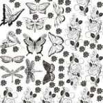 Premium Butterfly EP Metallic Stickers In Golden, Silver, Rose Gold, Copper, Black, & Chrome Stickers | Special For Die Cut & Resin Art Edition-3