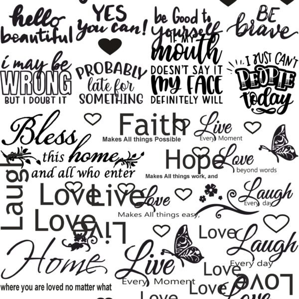 Ambition, Motive Quotes All Variant Stickers | EP Metallic Decals