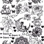 Artistic EP Metallic Labels Or Stickers | Nature & Flower Inspirations Series-2