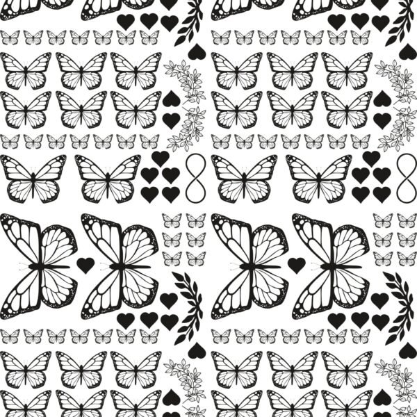 Premium Butterfly EP Metallic Stickers In Golden, Silver, Rose Gold, Copper, Black, & Chrome Stickers | Special For Die Cut & Resin Art Edition-4