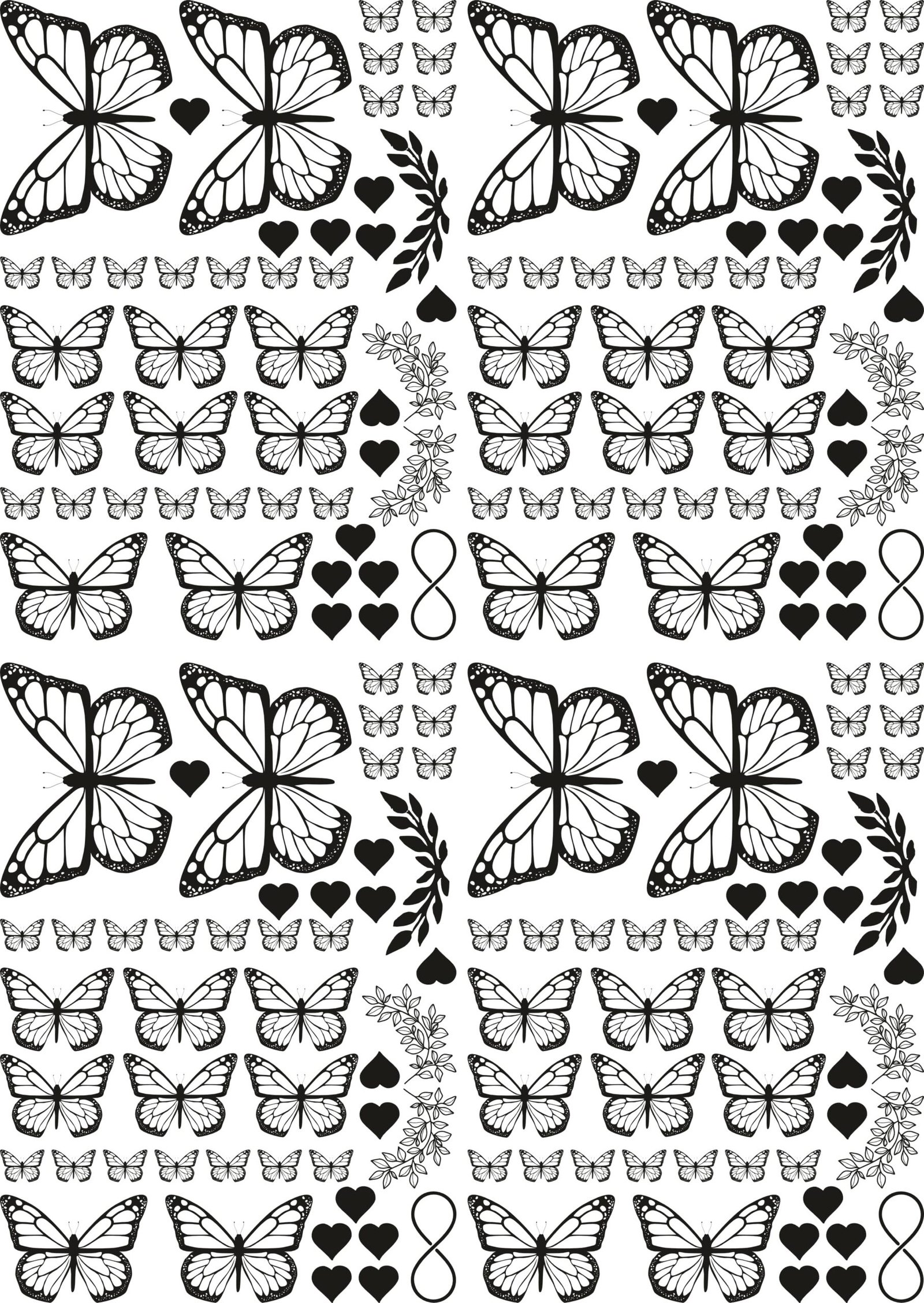 Premium Butterfly EP Metallic Stickers In Golden, Silver, Rose Gold, Copper, Black, & Chrome Stickers | Special For Die Cut & Resin Art Edition-4 Premium Butterfly EP Metallic Stickers In Golden, Silver, Rose Gold, Copper, Black, & Chrome Stickers | Special For Die Cut & Resin Art Edition-4