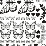 Premium Butterfly EP Metallic Stickers In Golden, Silver, Rose Gold, Copper, Black, & Chrome Stickers | Special For Die Cut & Resin Art Edition-5