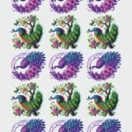🦚✨UV DTF Peacock Stickers IN Bird Collection-4 | Vibrant, Waterproof, & Durable