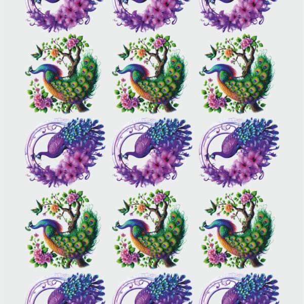 🦚✨UV DTF Peacock Stickers IN Bird Collection-4 | Vibrant, Waterproof, & Durable