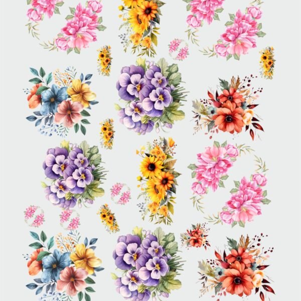 💐✨3D UV DTF Stickers Collection 2 - Tulips, Lotus, Sunflowers, & Hibiscus & More🌸