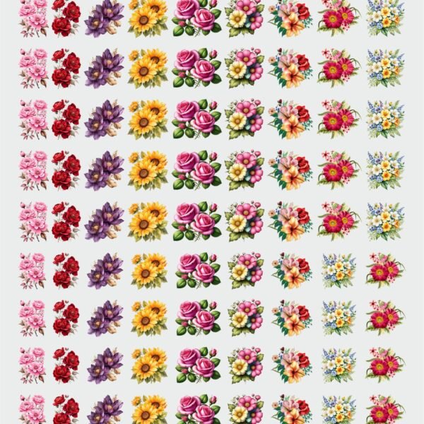 💐✨3D UV DTF Stickers Collection 4 - Tulips, Lotus, Sunflowers, & Hibiscus & More🌸
