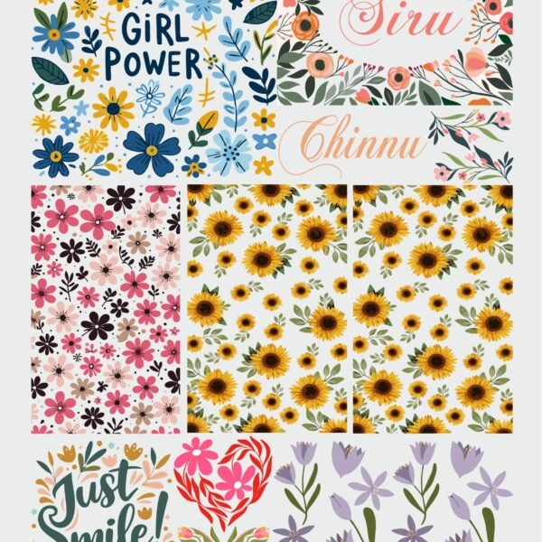 💐✨3D UV DTF Stickers Collection 4 - Tulips, Lotus, Sunflowers, & Hibiscus & More🌸 (Copy)