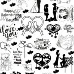 Elegant Valentines EP Metal Stickers | Affection, Romance & Love Birds Edition