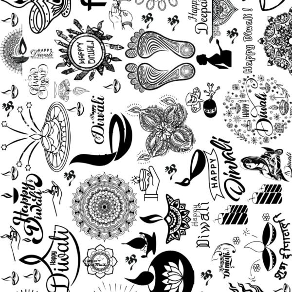9th Sheets All Diwali EP Metal Stickers – Matacharan, Designable Diya, Crackers & More 🎆🕉️