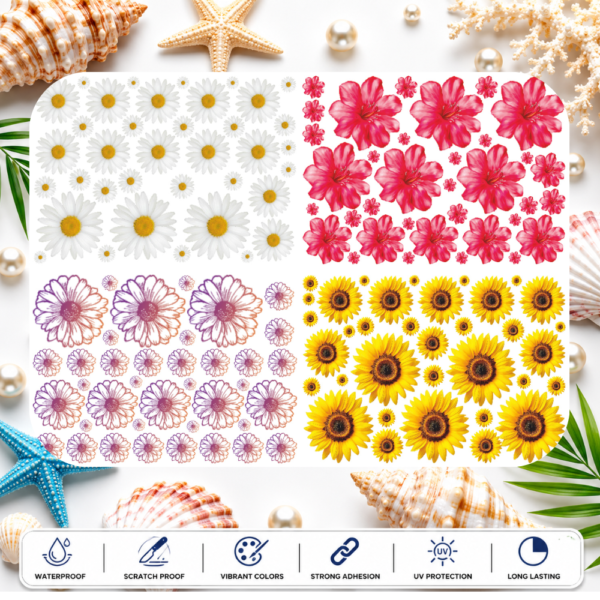 Colorful Geometric Mandala UV DTF Stickers – Decorative Art Designs