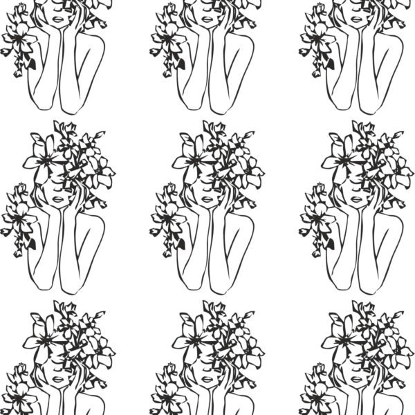 Elegant Ladies Face EP Metallic Sticker Collection Sheet Single Design-2 | Waterproof & Long-Lasting✨🎨