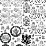 10th Sheets All Diwali EP Metal Stickers – Laxmi, Ganesh and Saraswati Mata & More 🕉️📿