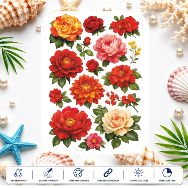 Colorful Symmetrical Mandala UV DTF Stickers – Decorative Pattern Designs