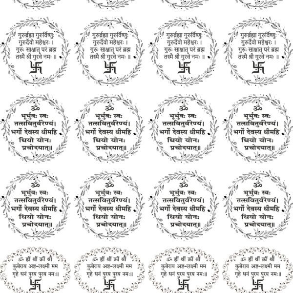 Mantra of Protection – Premium EP Metal Stickers for Home Décor & Office🙏📿