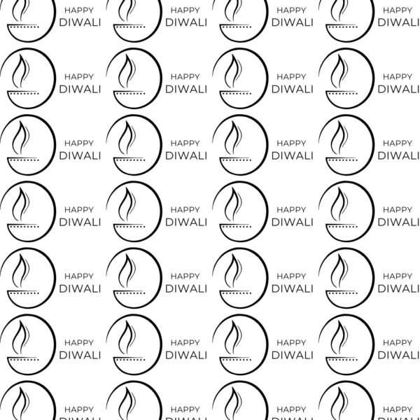 Diya-Baati With Happy Diwali Scripts EP Metal Sheets– Individual Design Stickers 🕉️📿